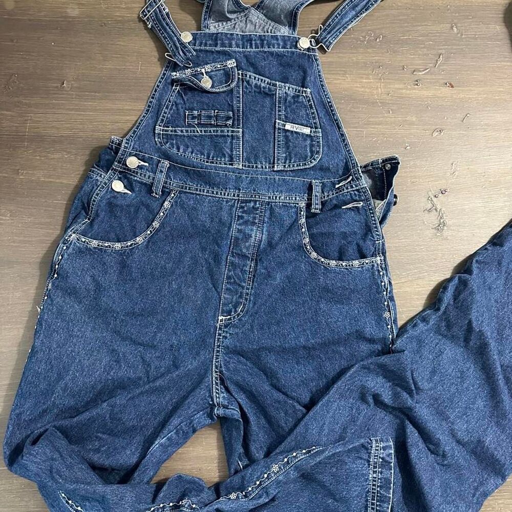 Revolt Women's Blue and Navy Dungarees-overalls
